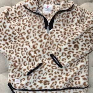 Simply Southern Leopard Print Fleece Sweatshirt